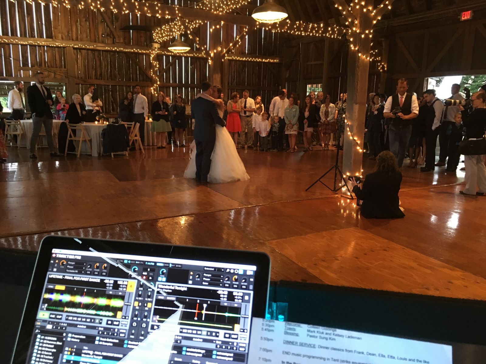 First Dance at Blue Sky Barn in Elmira with Pluister Entertainment