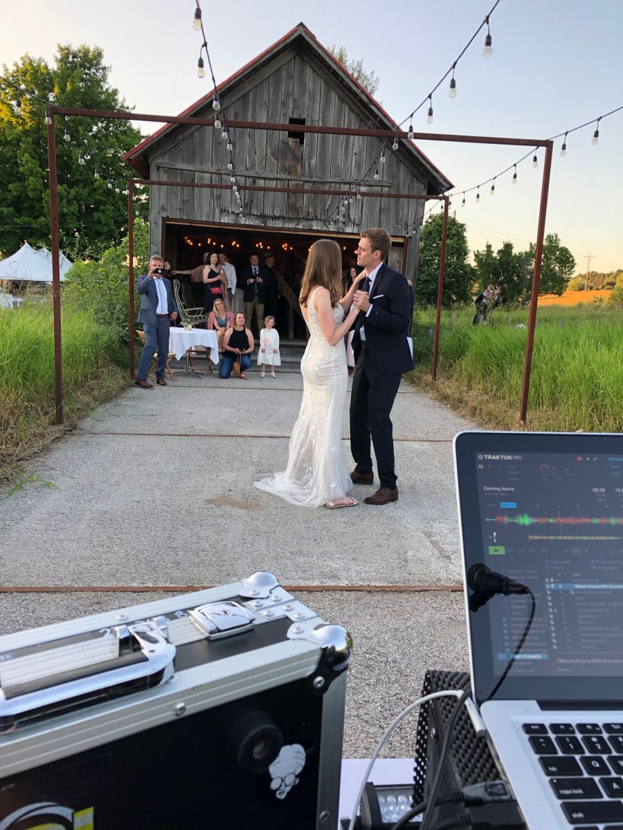 First Dance in a Rustic outdoor setting