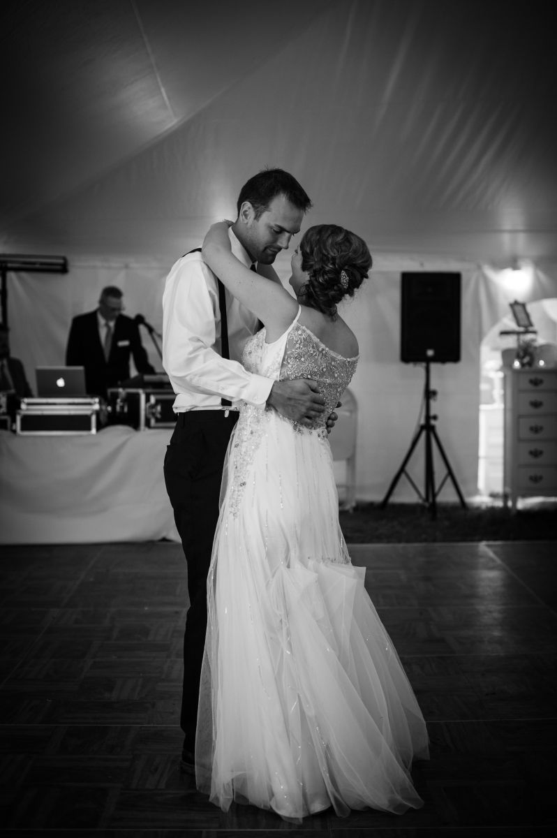 First Dance with Pluister Entertainment at a private "tent panel" with www.juliaauephotography.com